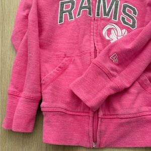 NFL Pink Rams Youth Zip Hoodie